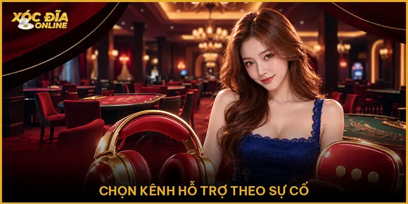 Chọn kênh hỗ trợ theo sự cố