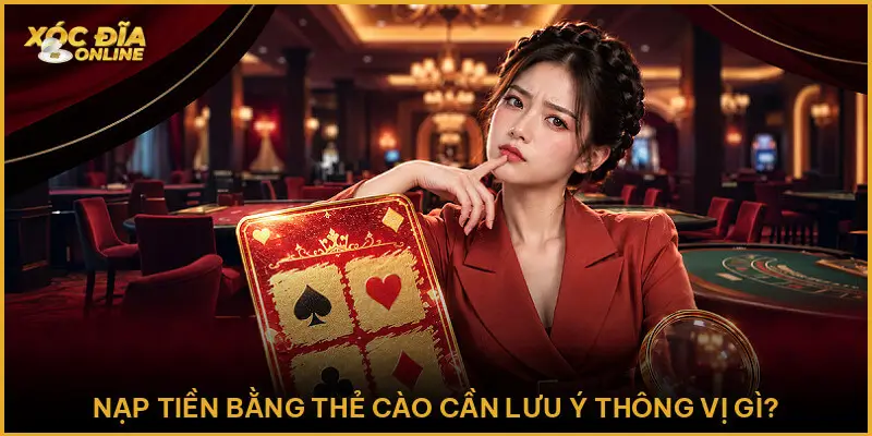 Hướng Dẫn Nạp Tiền - Quy Trình Chuẩn Xác Tại Xóc Đĩa Online Nạp tiền bằng thẻ cào cần lưu ý thông vị gì?